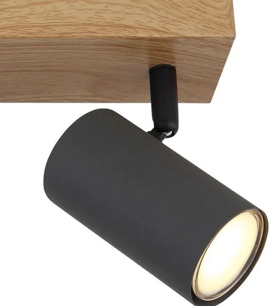 Globo 57911-2G - Spotlámpa ROBBY 2xGU10/35W/230V szürke/barna