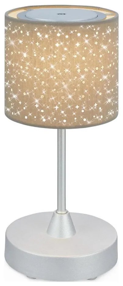 Brilo - LED tölthető asztali lámpa LOLE LED/3W/5V IP44 ezüst