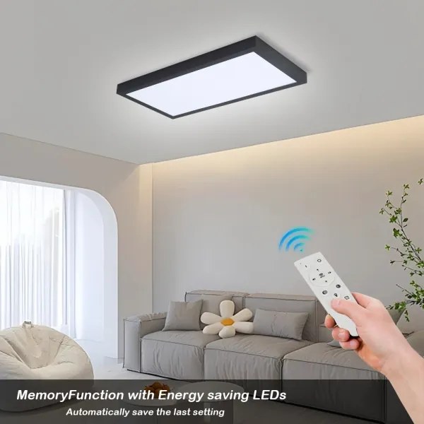 Brilagi - LED Dimmelhető lámpatest FRAME SMART LED/30W/230V fekete IP44 + távirányító