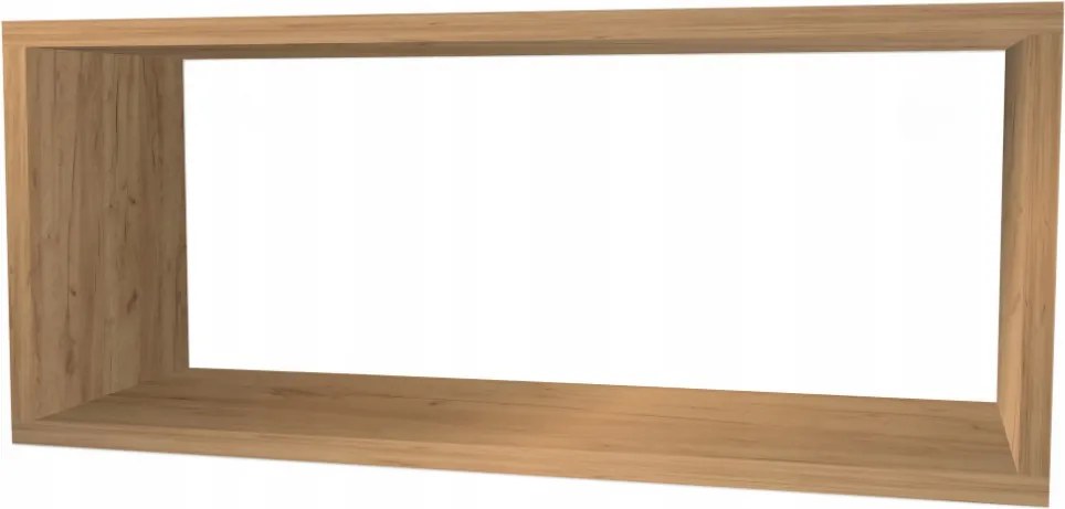 Akasztós könyvespolc, falra akasztható polc, craft tölgy, 60x30x20