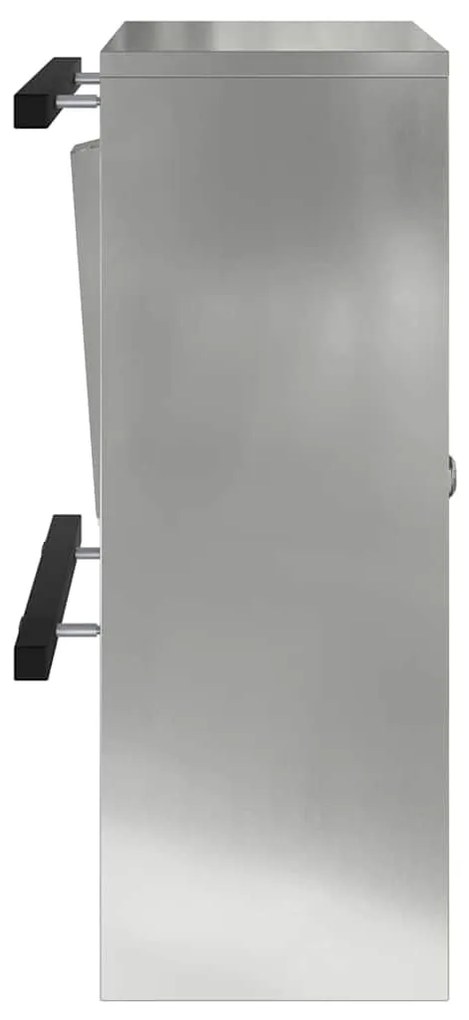 postaláda Fekete 30 x 23 x 55 cm Horganyzott acél