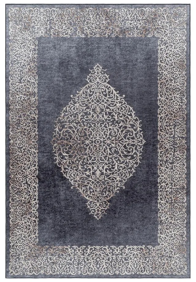 Antracitszürke mosható szőnyeg 80x150 cm Fiesta – Ayyildiz Carpets