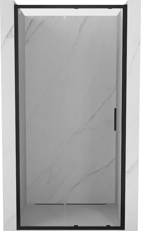 Mexen Exo zuhanyajtó tolóajtó 105 cm, átlátszó, fekete - 8151-105-000-70-00