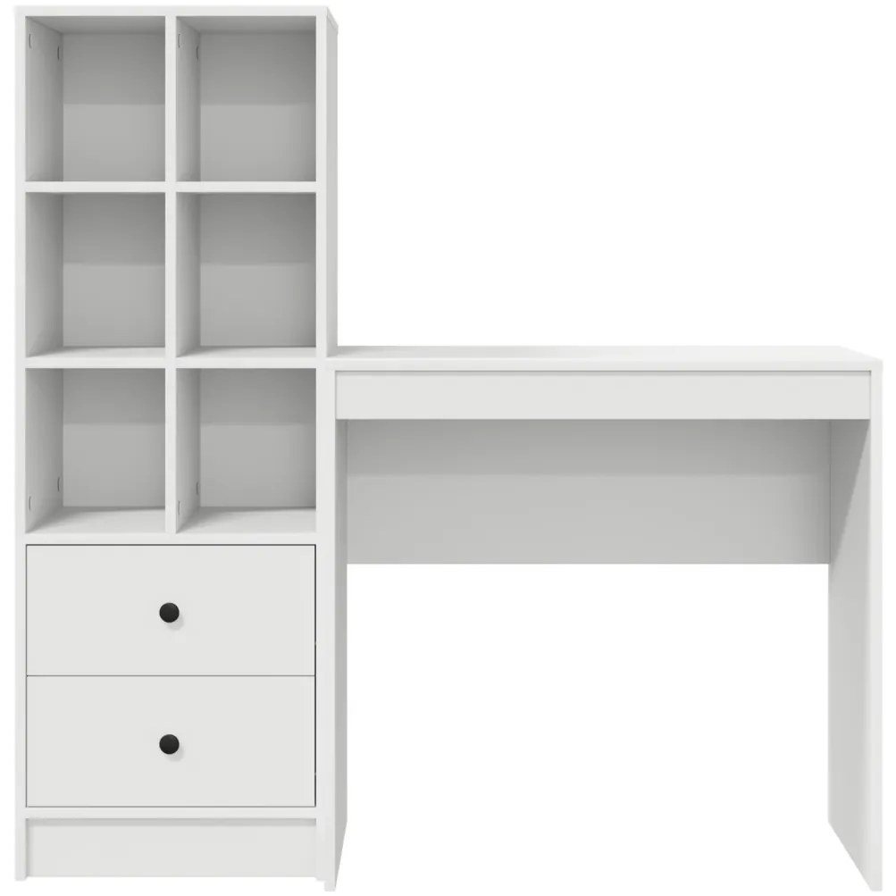 Tárolóval rendelkező íróasztal 2 pcs Fehér 80 x 40 x 76 cm