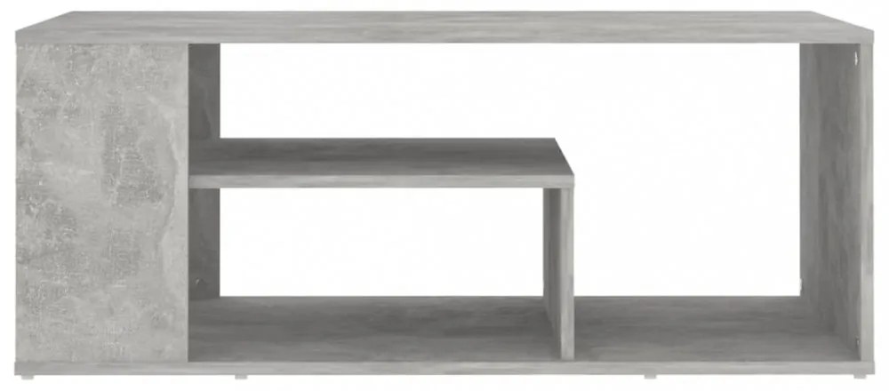 betonszürke szerelt fa dohányzóasztal 100 x 50 x 40 cm