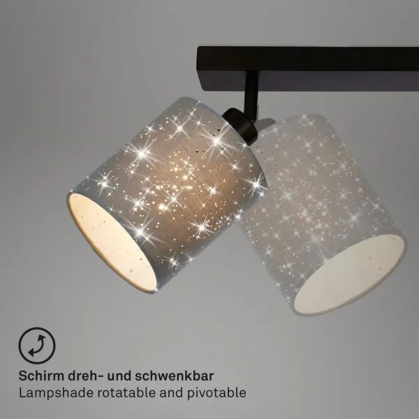 Briloner 2078-034 - spotlámpa SPOTLIGHT 3xE27/25W/230V szürke/fekete