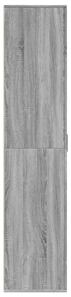 szürke sonoma színű szerelt fa cipősszekrény 80 x 39 x 178 cm