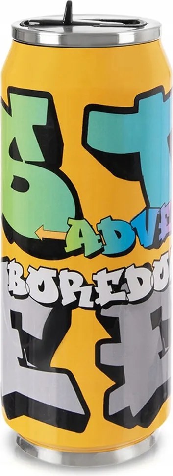 Termosz Bögre Konzerv Palack Kulacs Termosz Ital Csővel 500ML