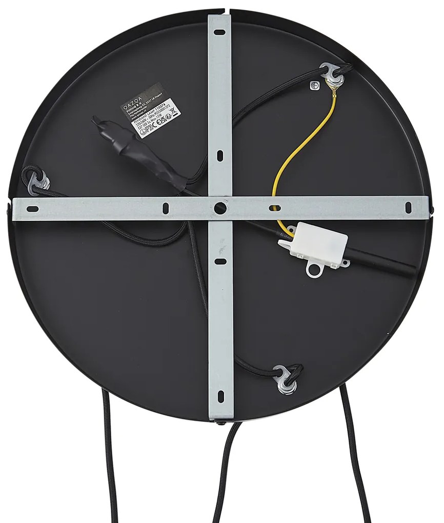 Függőlámpa fekete borostyán, füst és átlátszó üveggel 3-lámpás - Elena