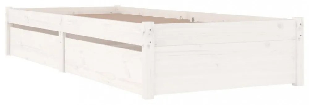 fehér ágykeret fiókokkal 90 x 190 cm (Single)