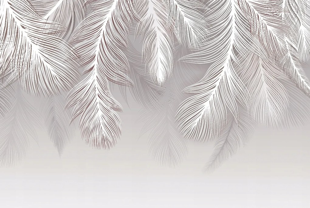 Vinyl flizelin tapéta modern 3D pálma levelek wz6 Méretre Szabva