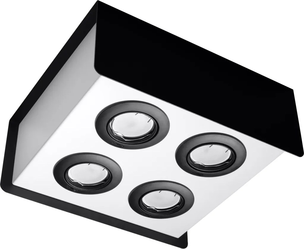 SOLLUX SL-0412 STEREO Kocka Mennyezeti Lámpa Fehér, Fekete GU10 IP20