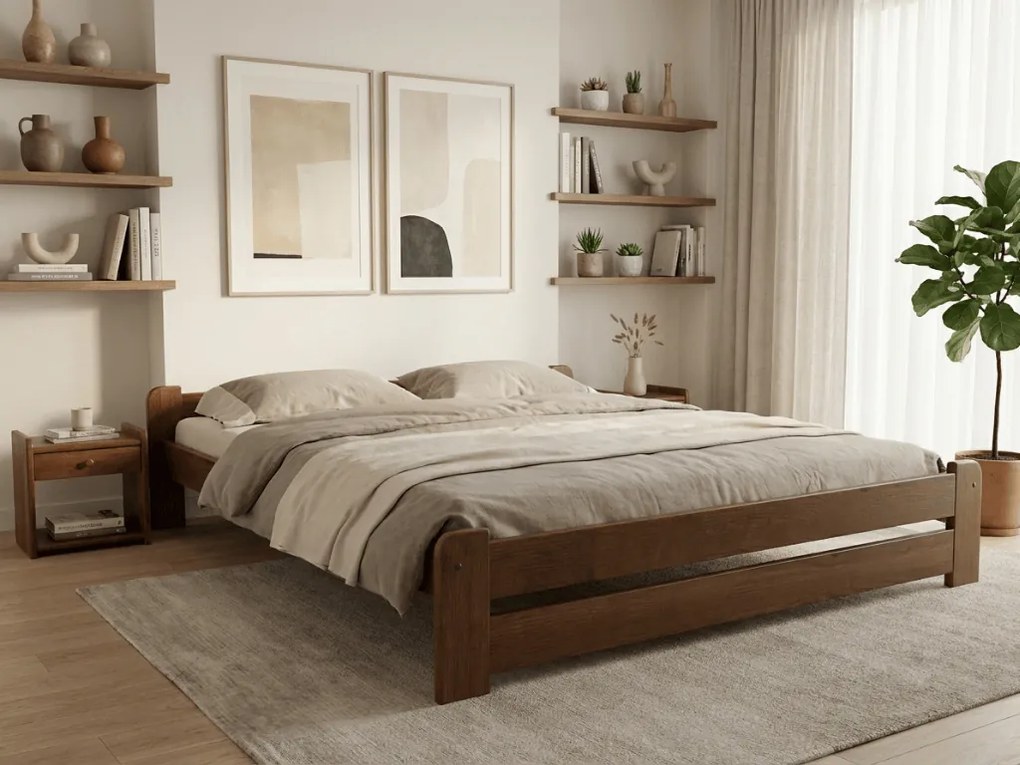 Emily ágy 120 x 200 cm, tölgy Ágyrács: Léces ágyrács, Matrac: Sommera matrac 18 cm