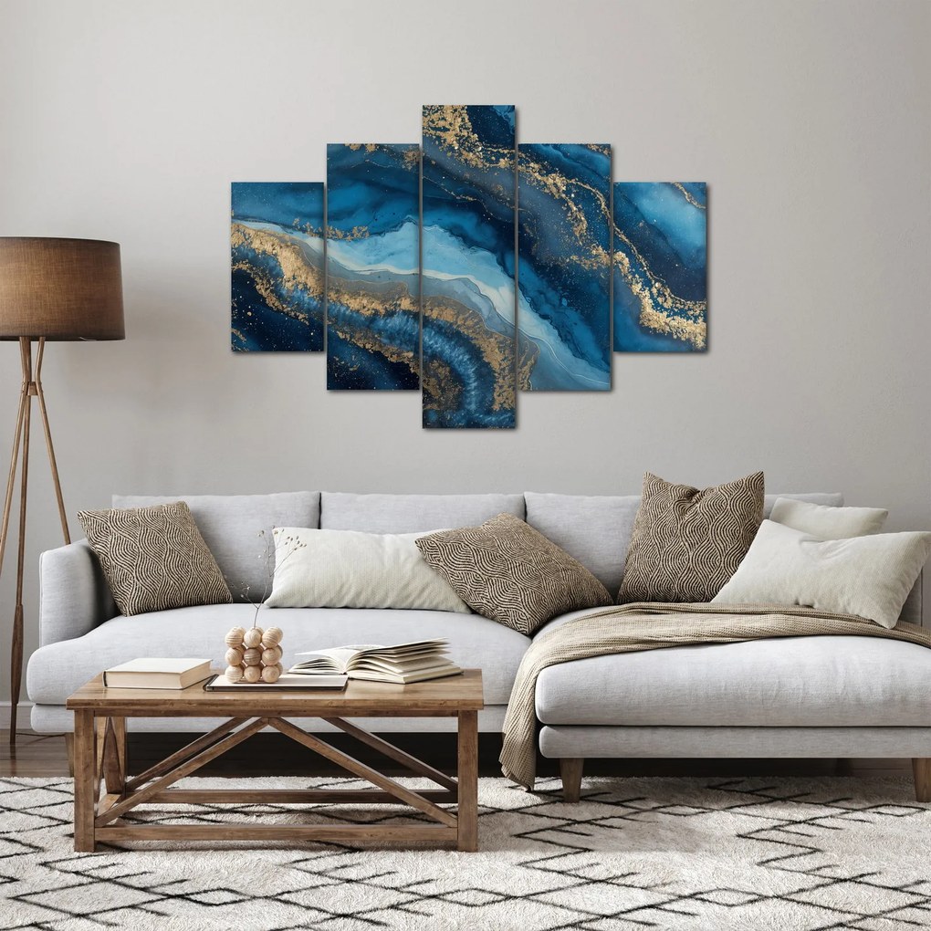Kép - Kék márvány absztrakció (150x105 cm)
