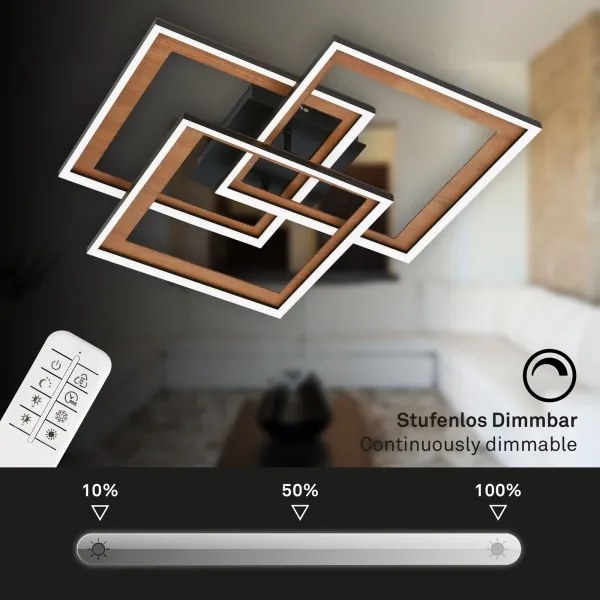 Brilo - FRAME LED 45W mennyezeti dimmer, 2700-6500K + távirányító