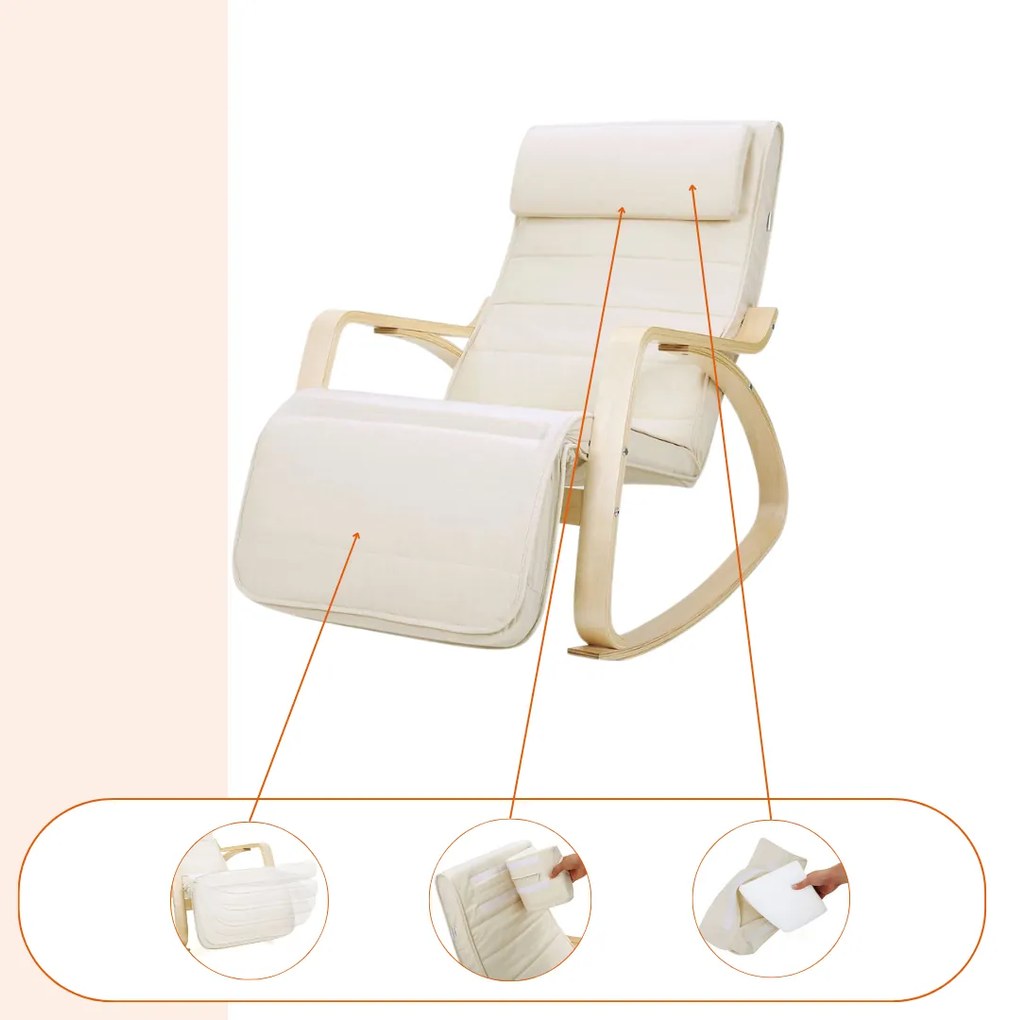 SWING hintaszék, teherbírás 150kg, 67x115x91cm, bézs Jurhan