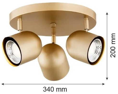 Argon 6249 - Spotlámpa ISOLA 3xGU10/5W/230V