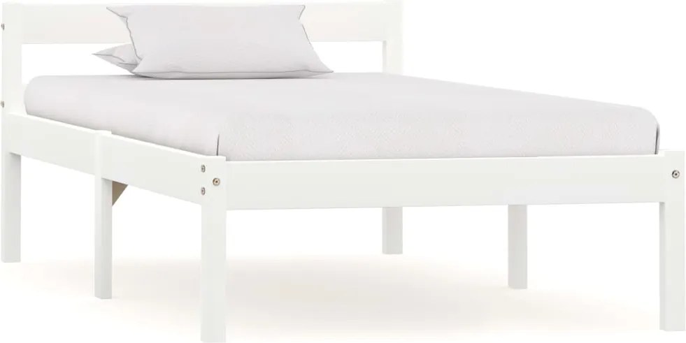 vidaXL fehér tömör fenyőfa ágykeret 90 x 200 cm