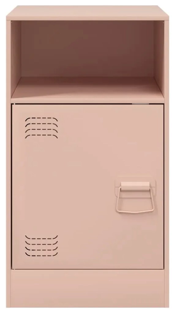 2 db rózsaszín acél éjjeliszekrény 34,5x39x62 cm