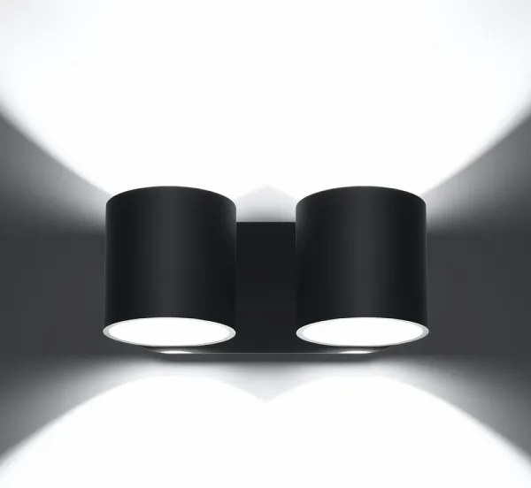 Sollux SL.0660 - Fali spotlámpa ORBIS 2xG9/40W/230V fekete