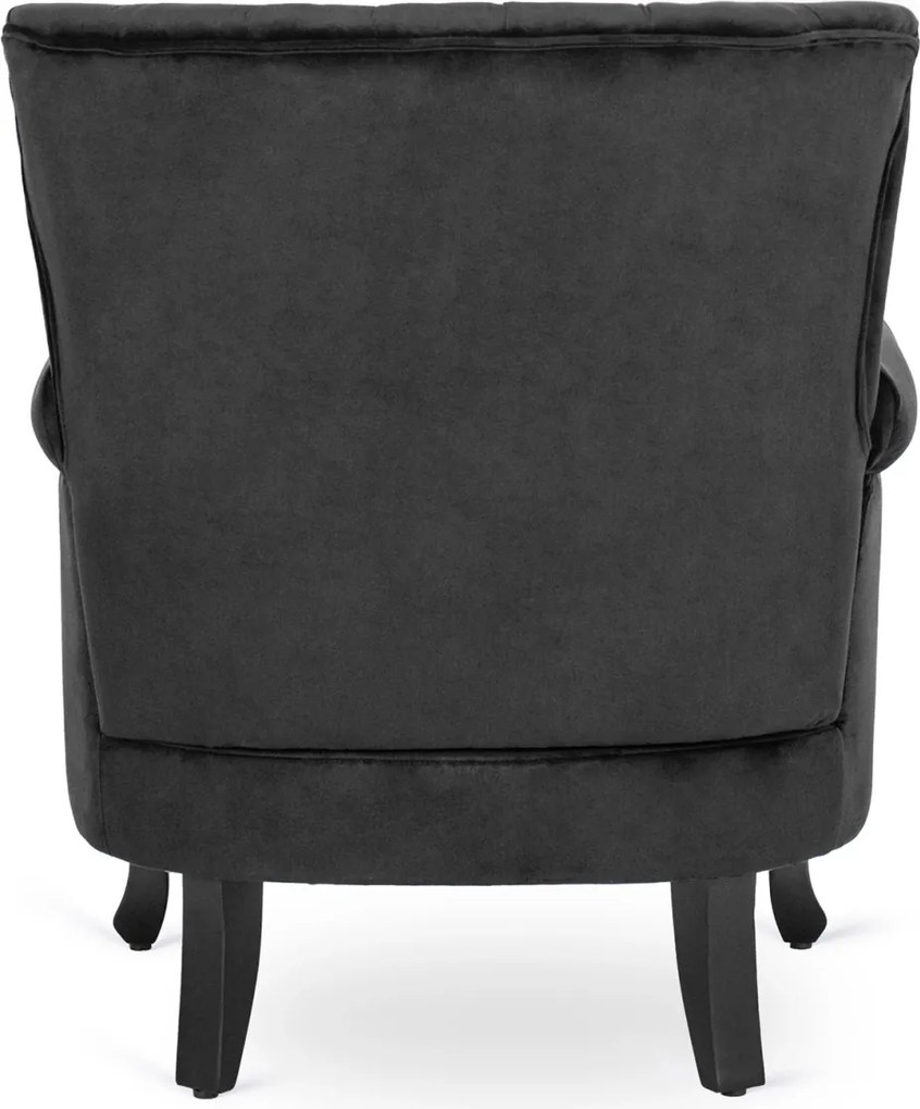 Fotel fekete bársony kárpittal – MALLO