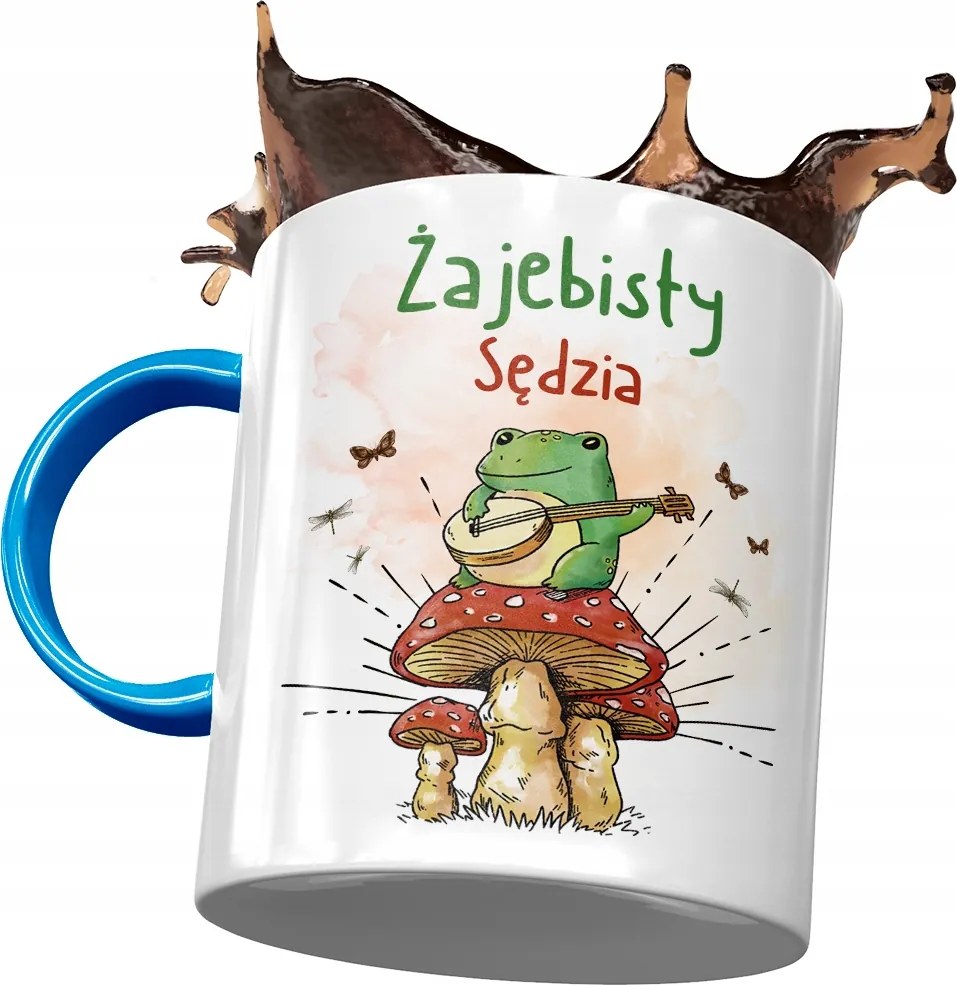 Kék Bögre Bírónak Békás Bíró Nyomtatott Fotóval