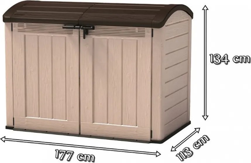 Store-It-Out Ultra tároló, beige-barna színben