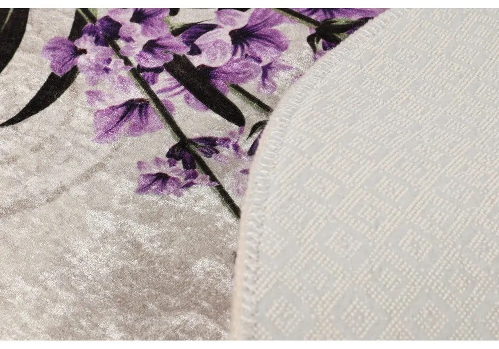 Lila-bézs fürdőszobai kilépő szett 3 db-os 60x100 cm Lavender – Foutastic