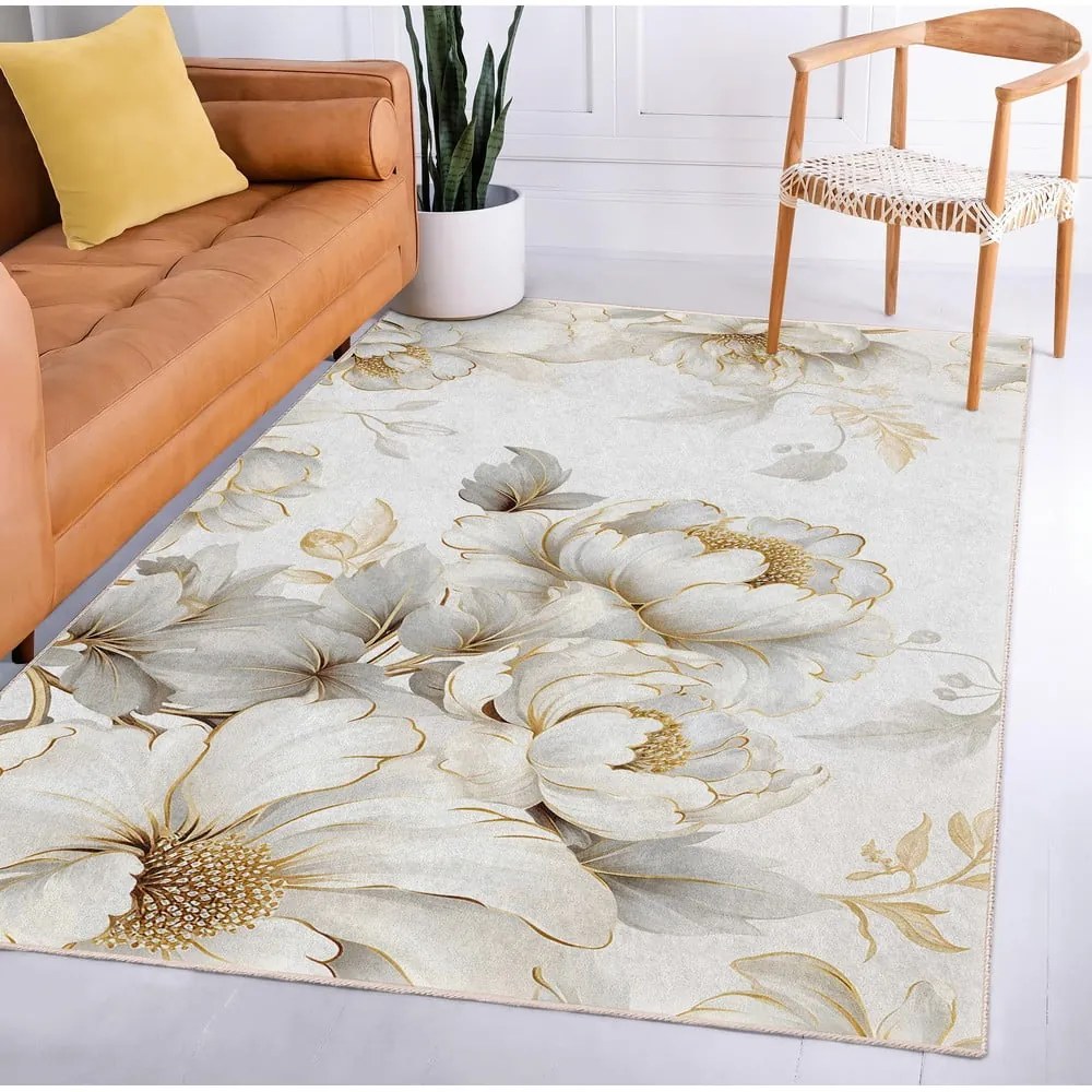 Krémszínű mosható futószőnyeg 80x200 cm Soft and Gentle – Mila Home