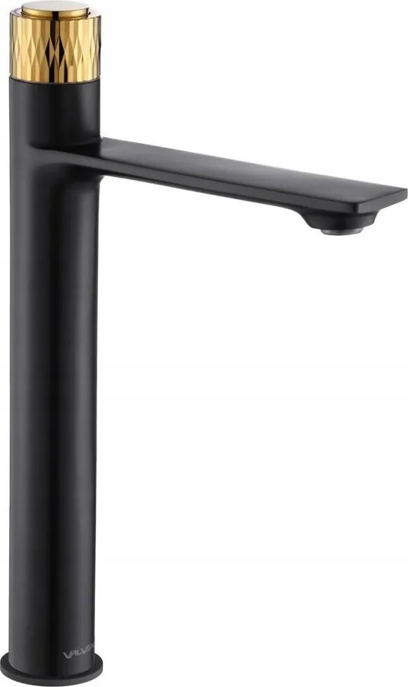 Fürdőszobai Mosdó Csaptelep Magas Valvex Lengyel Decor Black/gold Fekete
