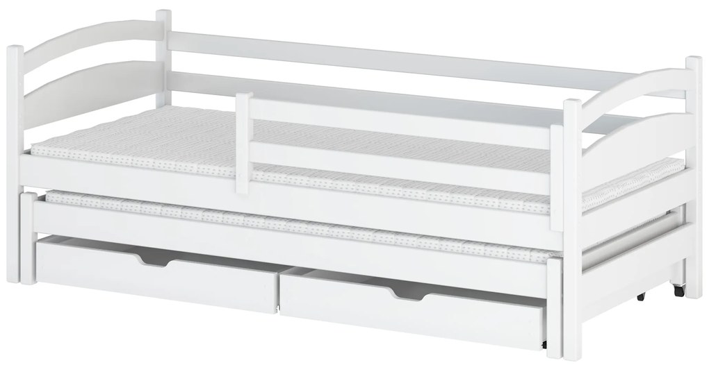 Gyerekágy 90 x 190 cm Tiana (ágyráccsal és tárolóhellyel) (fehér). Akció -10%. 1013053