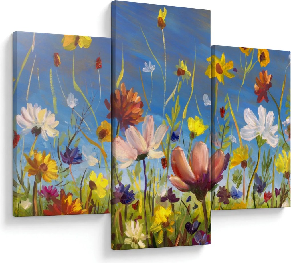 Festett kép egy virágzó rét (90x60 cm)