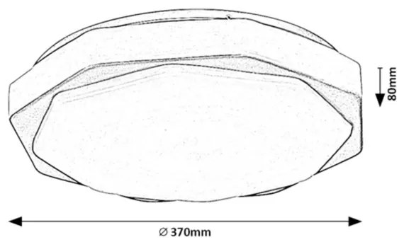 Rabalux 71046 - LED fényerőszabályozható mennyezeti lámpatest DETTORA LED/18W/230V + távirányító