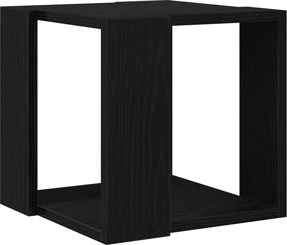 vidaXL Dohányzóasztal Fekete tölgy 32 x 32 x 30 cm Faanyag
