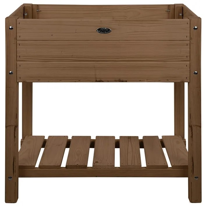 Fából készült magaságyás, barna, 78 x 40 cm