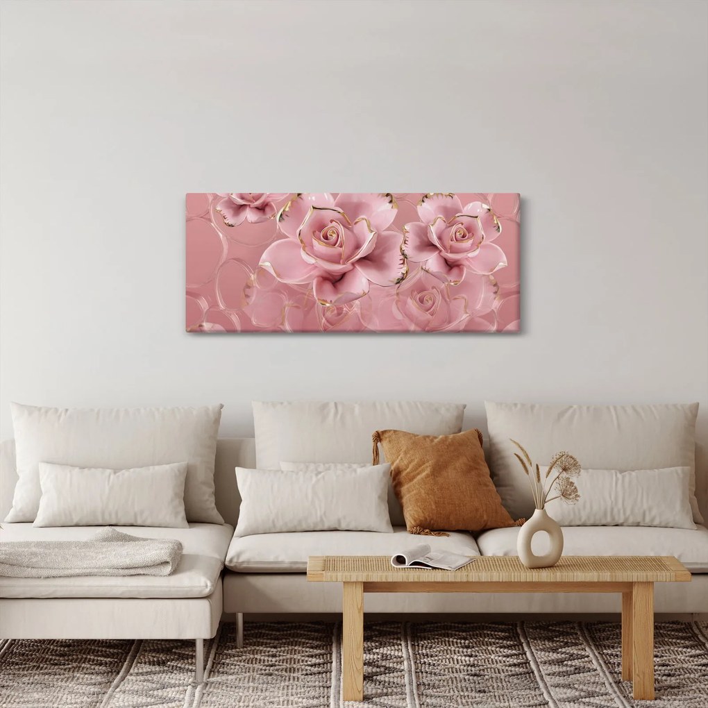 Kép - Virágos dekoráció (120x50 cm)