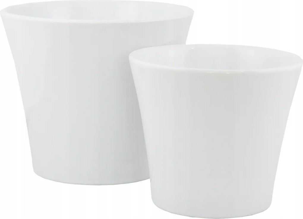 Fehér Kerámia Virágtartó Szett