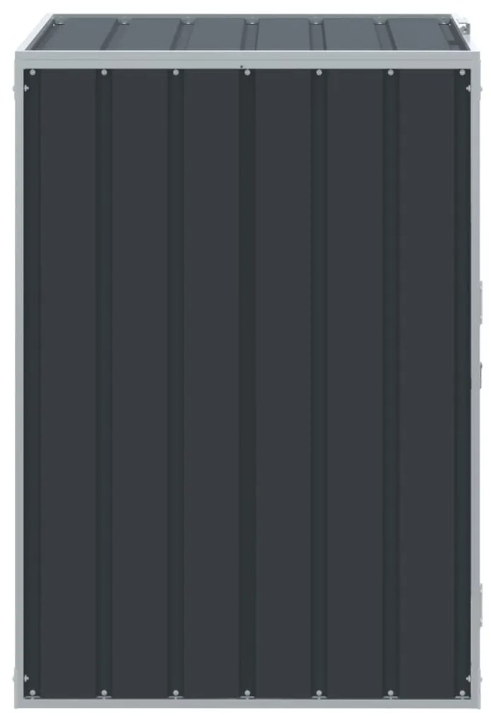 antracit acél kerekes szemetes tároló 1 szemeteskukához 72 x 81 x 115 cm