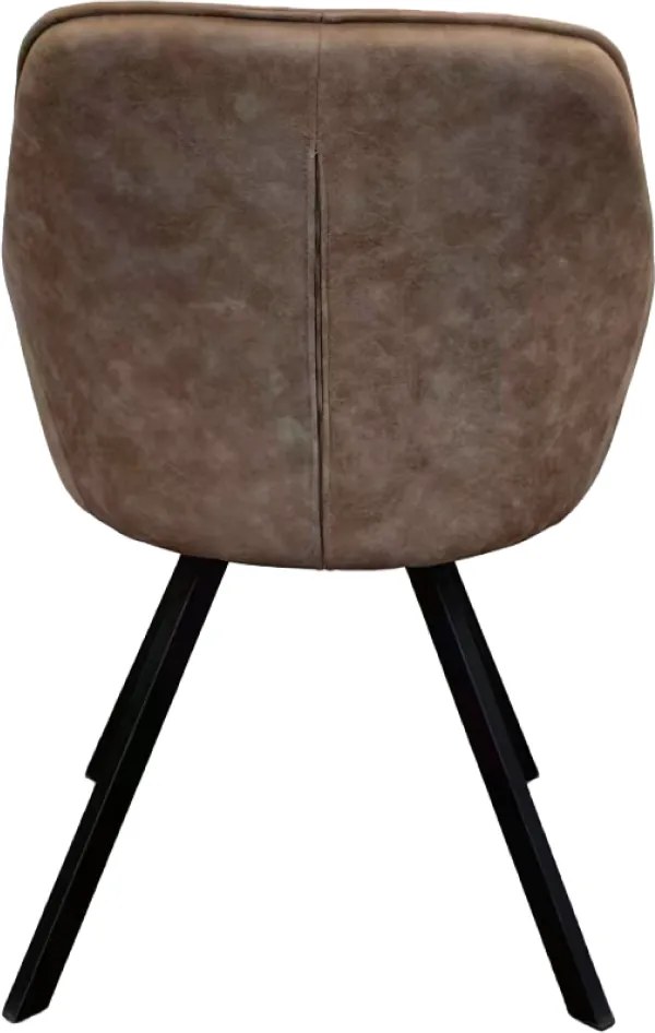 Forgó étkezőszék, szürkésbarna szövet csiszolt bőr hatással, SAMANTA