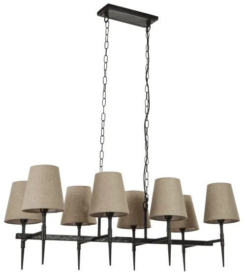 Searchlight 30690-8BK - Csillár láncon GOTHIC 8xE14/60W/230V fekete