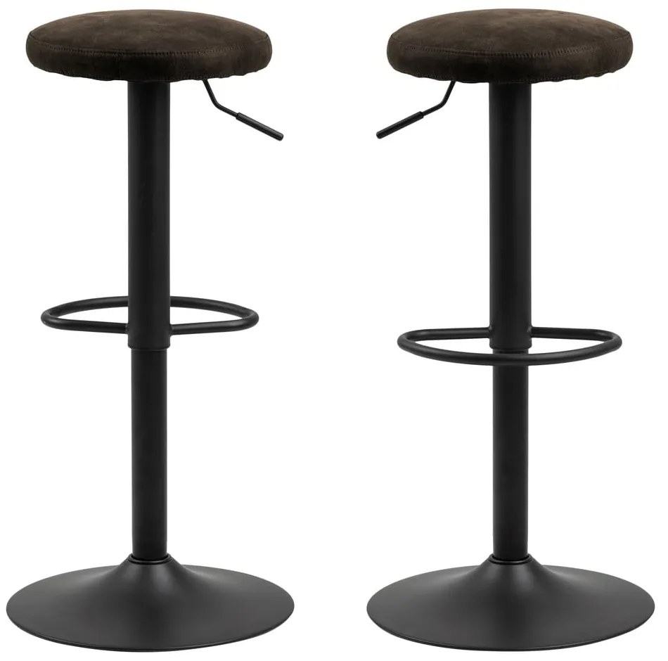 Szürke kárpitozott állítható magasságú bárszék (ülésmagasság 62 cm) Finch – Actona