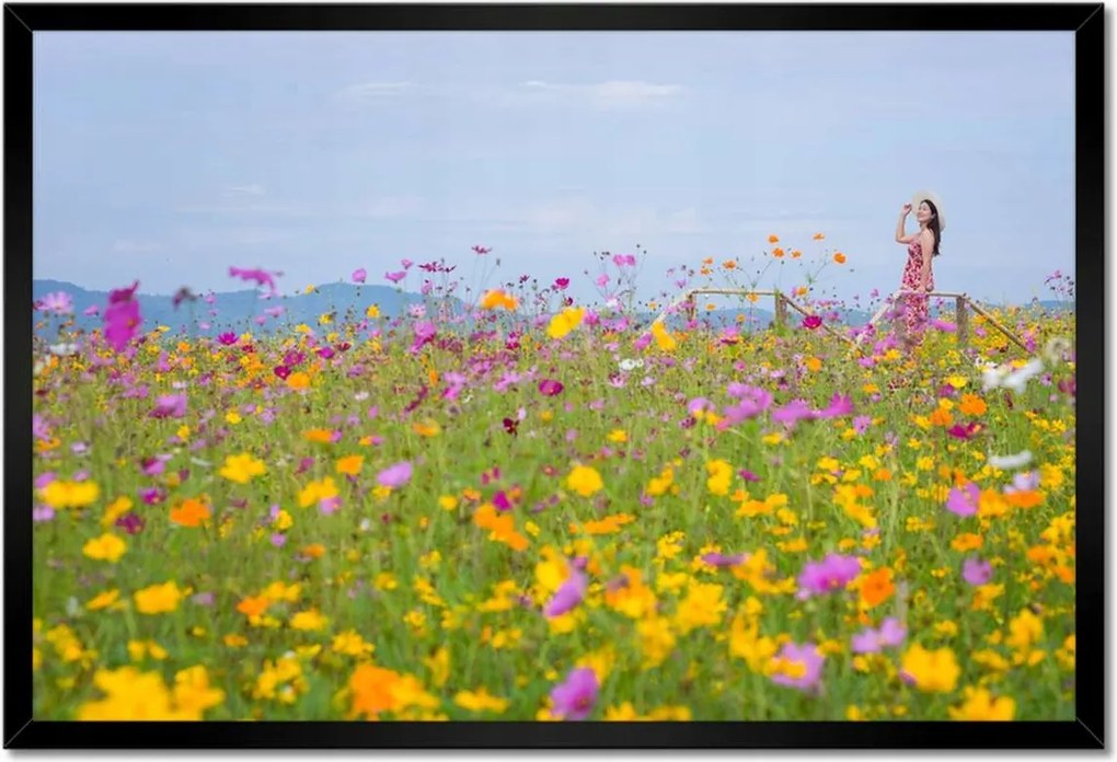 Poszterek keretben 60x40 Virágokkal teli rét