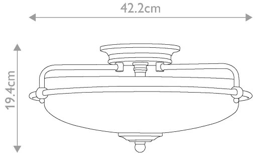 Quoizel QZ-GRIFFIN-F-WS - GRIFFIN mennyezeti lámpatest 3xE27/60W/230V bronz színű