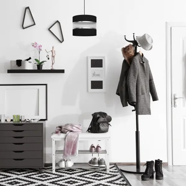 Csillár zsinóron HELEN 1xE27/15W/230V fekete