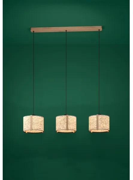 Eglo 390324 - Csillár zsinóron HONTONGAS 3xE27/25W/230V bézs