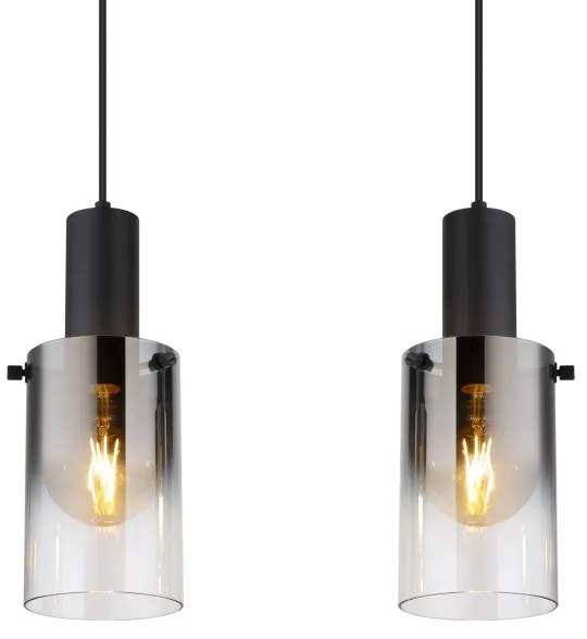 Globo 15907-4H - Csillár zsinóron FLORENTINA 4xE27/40W/230V fekete