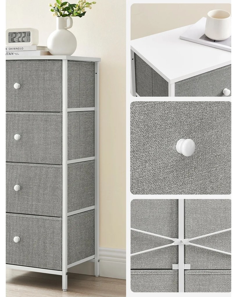 E1031 GREY komód, 45 cm, S