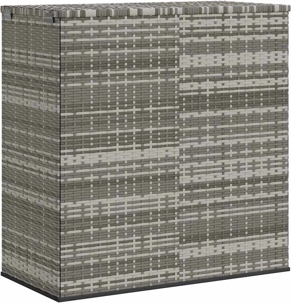 vidaXL szürke polyrattan kerti párnatartó doboz 100 x 49 x 103,5 cm