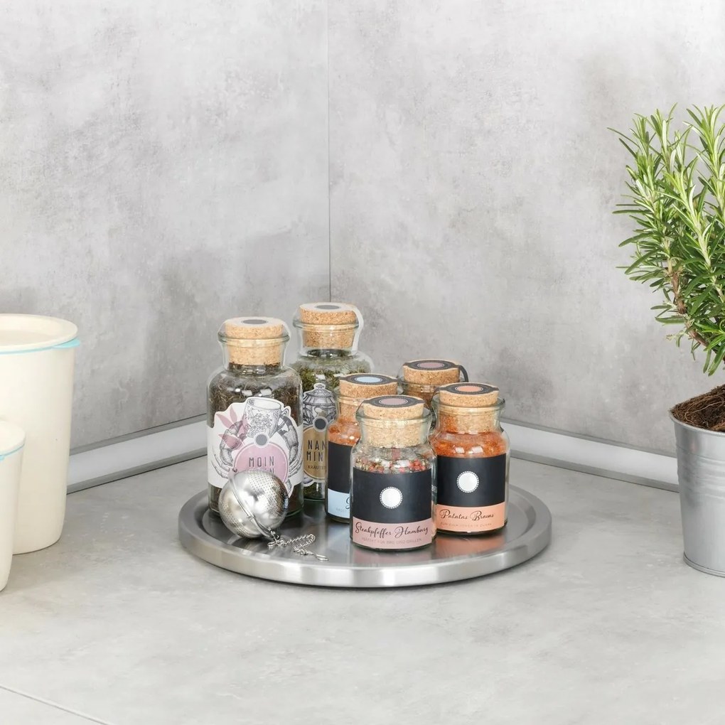 Wenko Uno forgó rozsdamentes fűszertartó 26,5 cm