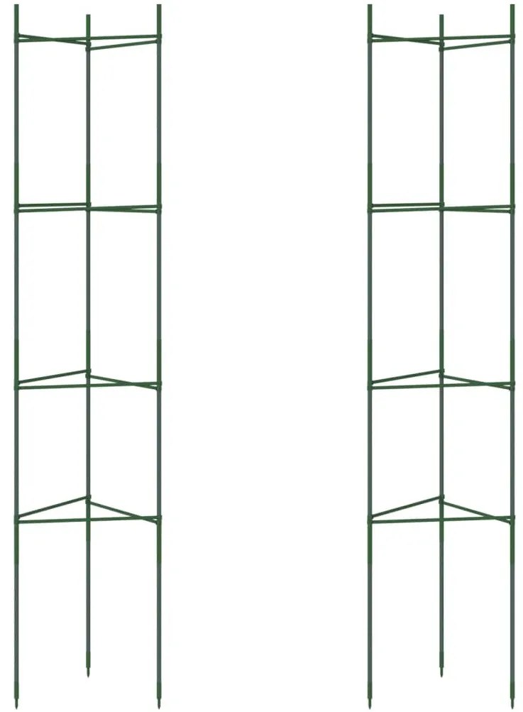 2 db acél és polipropilén paradicsomketrec 154 cm